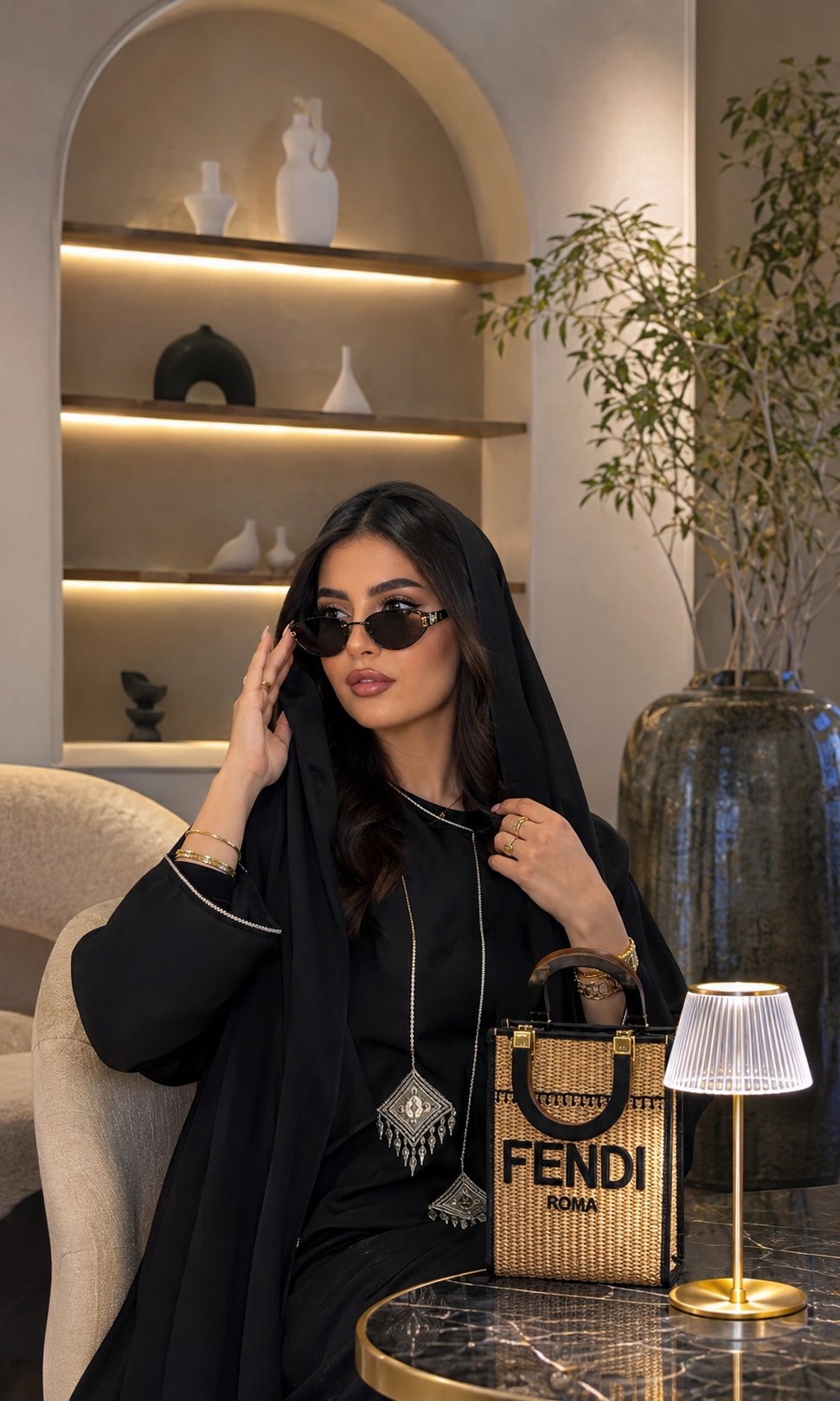 عباية سوداء أنيقة